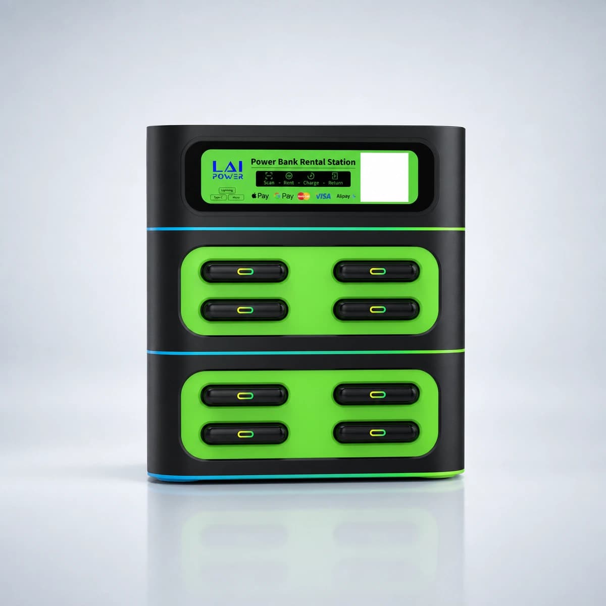 LaiPower Pro 堆叠式充电站 - 8-slot
